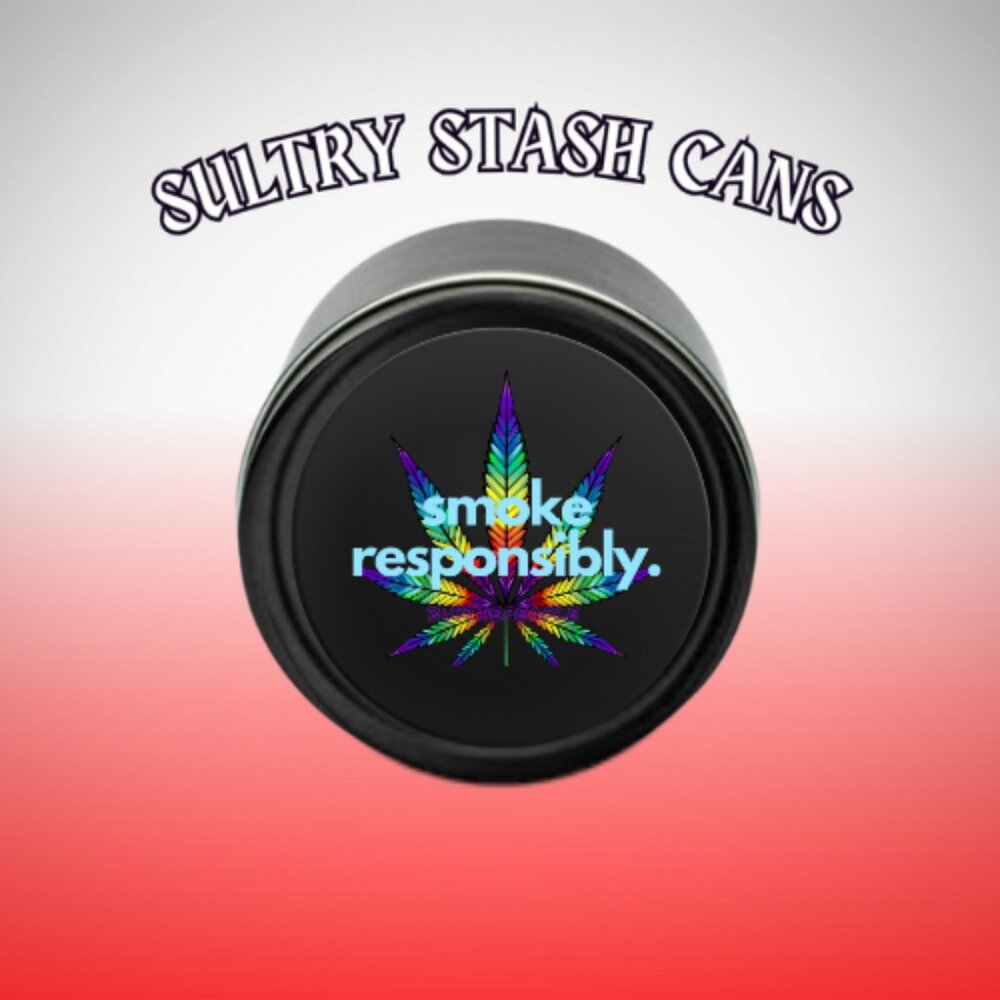SMOKE RESPONSIBLY STASH CAN